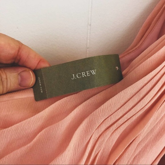 J. Crew Blush Pink Kylie Silk Chiffon One Shoulder Dress Women’s Size 8 - Picture 6 of 12